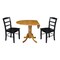 International Concepts 42 in. Dual Drop Leaf Table with 2 Ladder Back Dining Chairs - 3 Piece Dining Set K04-42DP-C46-2P - alternate 5